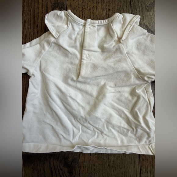 Mayoral Cream Long Sleeve Tee with Pink Print 6-9 months baby European designer - Picture 4 of 4